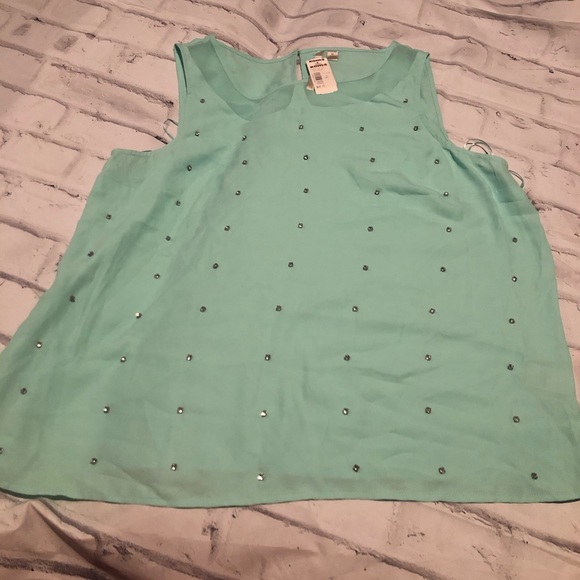 LC Lauren Conrad Tops - LC Lauren Conrad Mint Embellished Tank top.